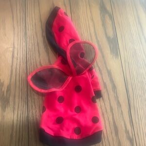 Doggy Halloween costume in red and black